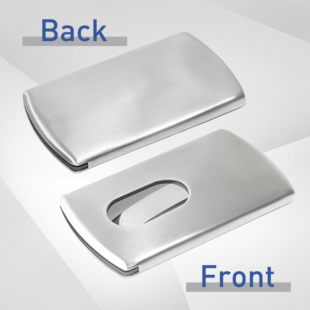 Climberty Business Card Case for Men & Women, Pocket Metal Case, Professional Stainless Steel Business Card Holders, Purse Name Card Holder, Buckle Style Shut Climberty Business Card Case for Men & Women, Pocket Metal Case, Professional Stainless Steel Business Card Holders, Purse Name Card Holder, Buckle Style Shut